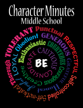 Preview of Character Minutes Middle School Teacher/Student/Journal Bundle