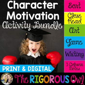 Preview of Character Motivation Activities - Print and Digital - Literacy Centers
