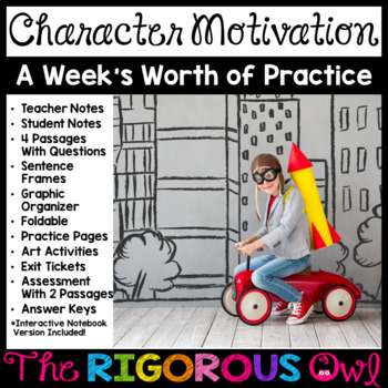 Preview of Character Motivation Lesson, Practice & Assessment