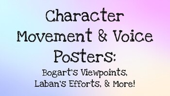 Preview of Character Movement & Voice Posters: Bogart's Viewpoints, Laban's Efforts, & More