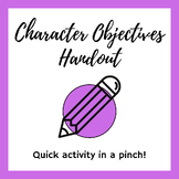 Character Objectives Handout