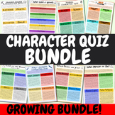 Character Quiz Bundle | Growing Character Quiz Bundle | Bo