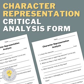 Preview of Character Representation Analysis | Inclusion, Diversity, Media Representation
