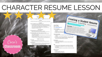 Preview of Character Resume Pack: The Great Gatsby