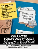 Character Scrapbook Workbook- Novel Study + Independent Re