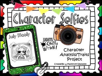 Preview of Character Traits (Character Selfies Project & Bulletin Board Set)