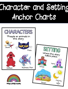Preview of Character & Setting Anchor Charts