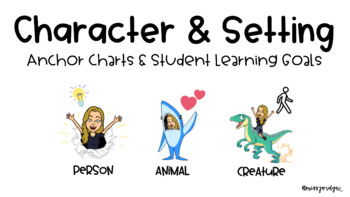 Preview of Character & Setting: Anchor Charts & Learning Goal
