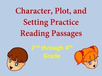 Preview of Character, Setting, and Plot Reading Passages for 2nd, 3rd, and 4th Grade