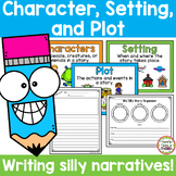 Character, Setting, and Plot - Silly Narrative Writing Prompts