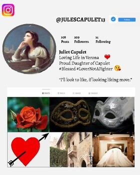Preview of Character Social Media Profile Project with Editable Instagram Template