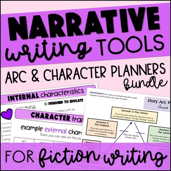 Preview of Character & Story Arc Planners for Realistic Fiction & Narrative Writing BUNDLE