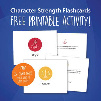 Preview of Character Strengths Flashcards/SEL/Positive Education