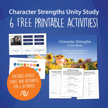 Preview of Character Strengths Full Unit Study for SEL/Special Education