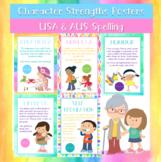 Character Strengths Poster Set: USA + AUS Spelling