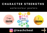 Character Strengths Watercolour Posters