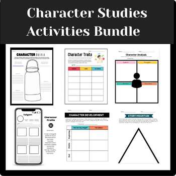 Preview of Character Studies Activities Bundle