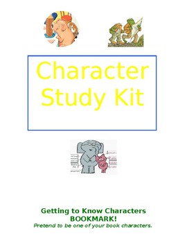 Preview of Character Study Kit