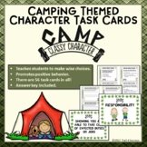Character Task Cards Positive Behavior Management Camping 