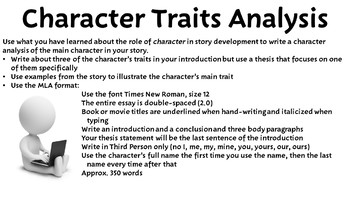 character traits essay outline