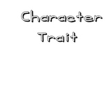 Character Trait Adjectives - Large Wall Chart