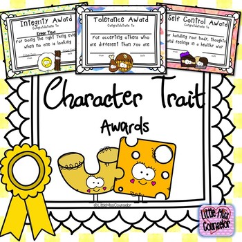 Preview of Character Trait Awards:  Set of 21 Certificates