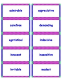 Character Trait Cards