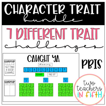 Preview of Character Trait Challenges PBIS BUNDLE