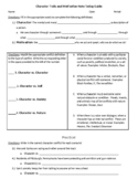 Character Trait, Conflict, and Motivation Assessment Practice