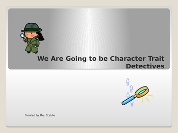 Preview of Character Trait Detectives- Text Evidence- Test Prep PPT