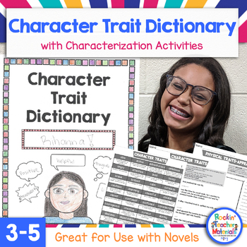 Preview of Character Trait Dictionary with Characterization Activities