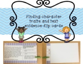 Character Traits Text Evidence -- Flip Cards (NOW DIGITAL)