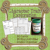 Character Traits Exploration: Cards, Graphic Organizer, Wr