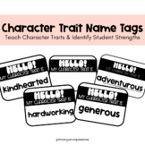 Character Trait Name Tags | Identify Character Traits & St