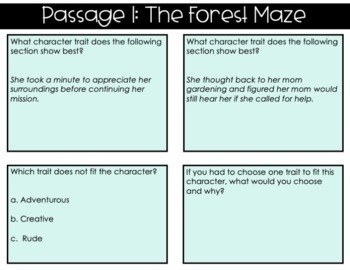 Character Trait Passages - Digital or PDF by Empathetically Inspired