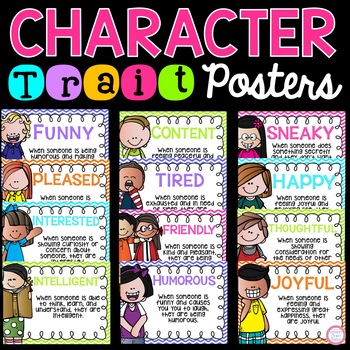 Character Trait Posters By Christine S Crafty Creations Tpt
