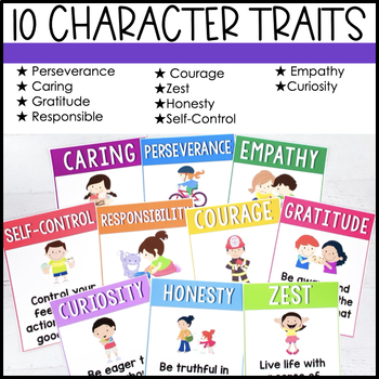 Character Education Classroom Posters by A Grace Filled Classroom