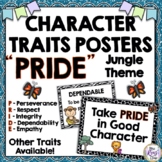 Character Trait Posters with a Jungle Theme PRIDE Acronym