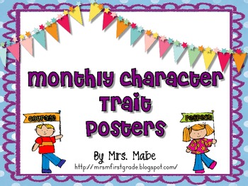 Preview of Character Trait Posters - Polka Dot