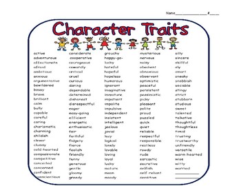 Character Trait - Story Map by EmSue | Teachers Pay Teachers