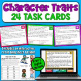 Character Traits Task Cards with Print and Digital Easel