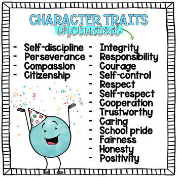 Editable Character Trait Tickets (For School- or Classroom-wide Use!)