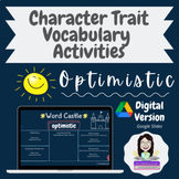 Character Trait Vocabulary Digital Notebook -Themed Around