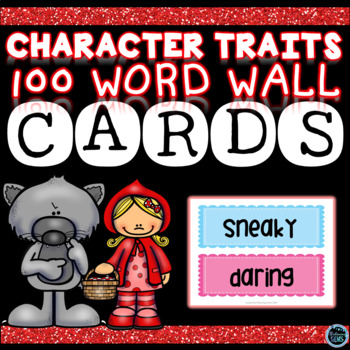 Preview of Character Trait Word Wall Cards - Editable Character Trait Word Wall Cards