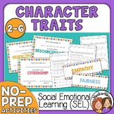 Character Traits Activities No-Prep Printables for SEL - P