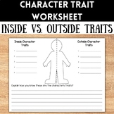 Character Trait Worksheet Inside and Outside Traits Interp