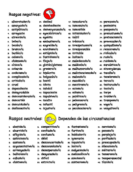 Personality Traits in Spanish: List, Phrases and Descriptions - Spanish  Learning Lab