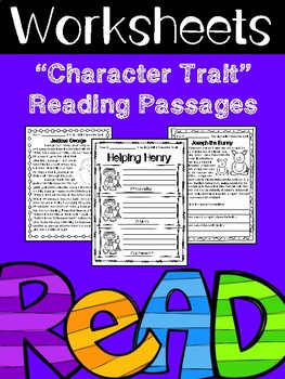 Preview of Character Trait's Reading Passages w/Questions