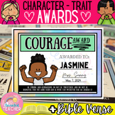 Editable Christian Character Trait Awards with Bible Verse