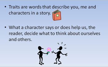 Preview of Character Traits Mini Lesson Power Point Presentation